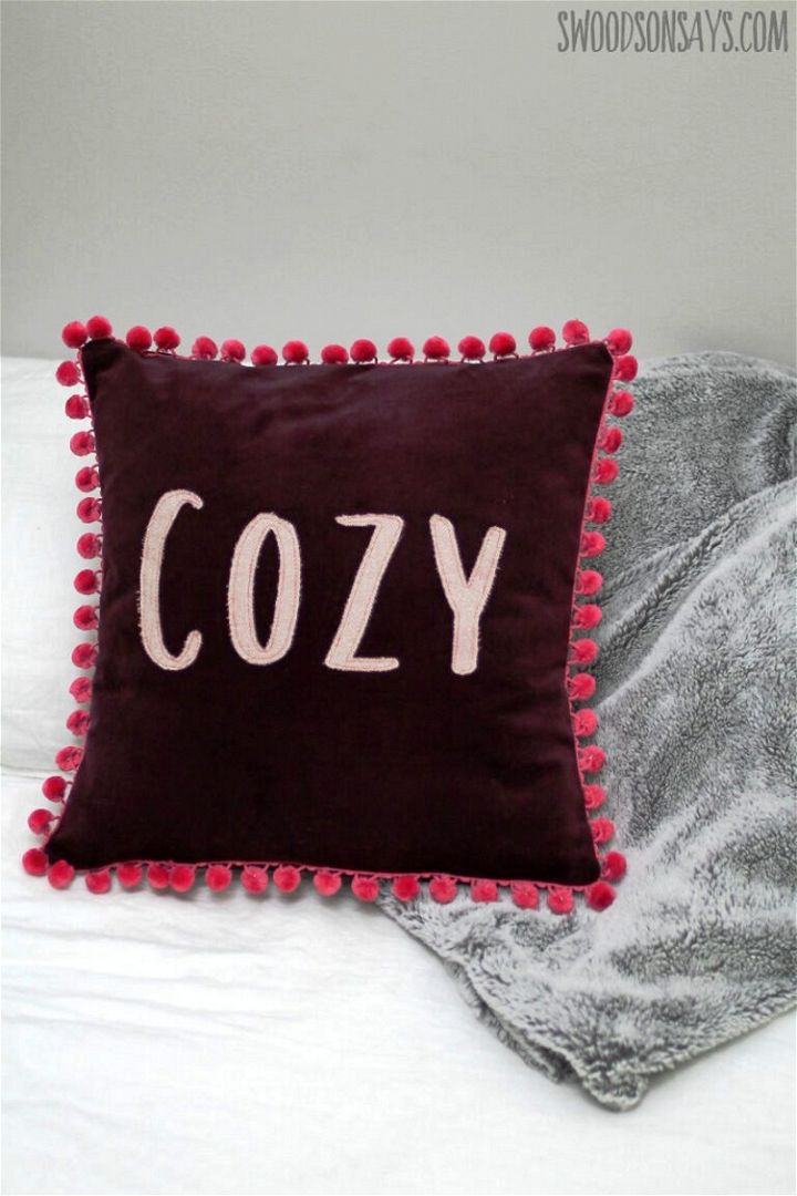How To Sew Letters Onto A Pillow