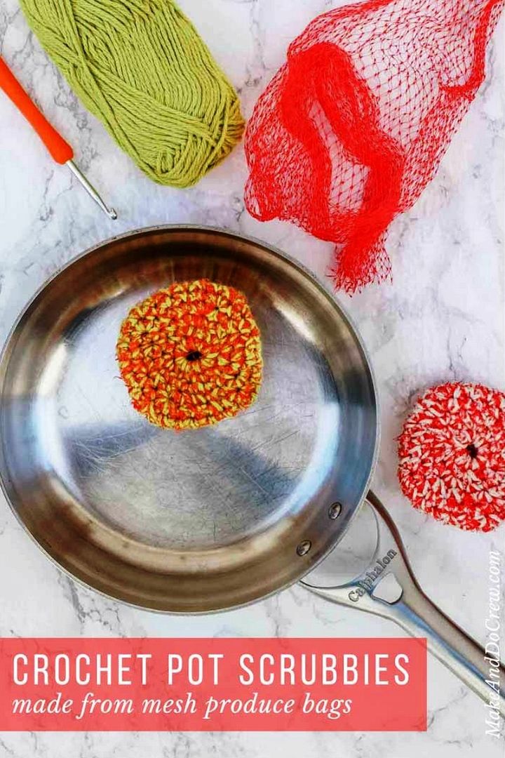 How to Make Crochet Pot Scrubbers From Produce Bags
