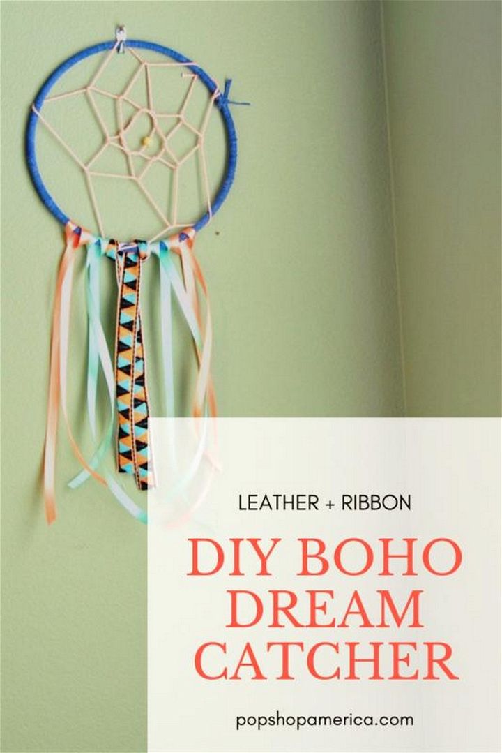 How to Make a Boho Dreamcatcher with Leather Ribbon