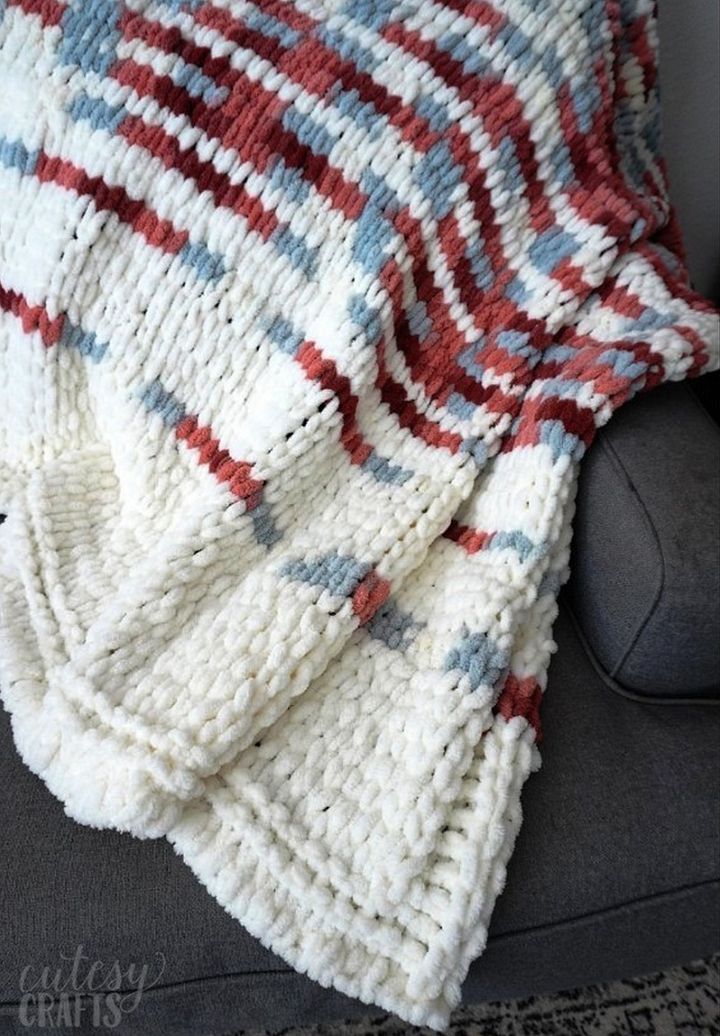 How to Make a Loop Yarn Blanket