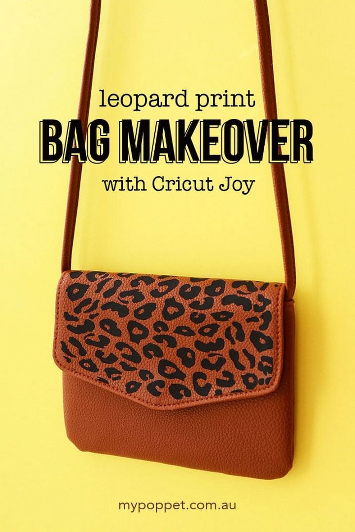 Leopard Print Bag Makeover With Cricut Joy