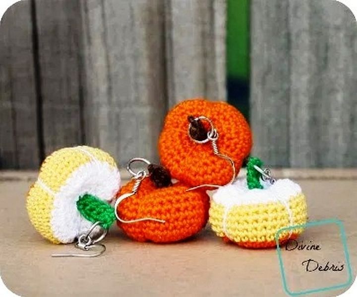 Lobe Pumpkins the Free Crochet Earrings Pattern