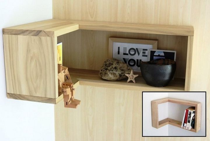 Make This DIY Floating Corner Shelf