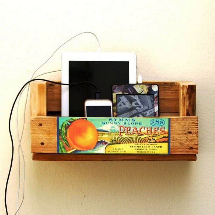 Make a Pallet Shelf Charging Station