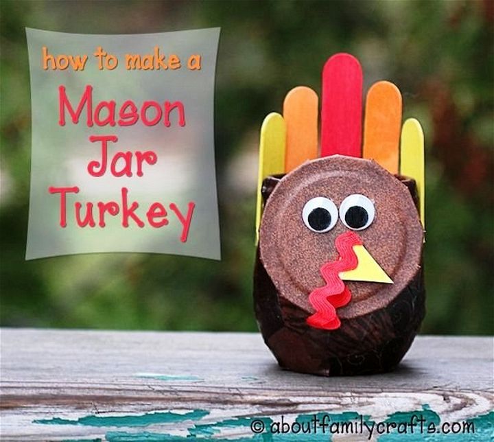 Mason Jar Turkey Craft