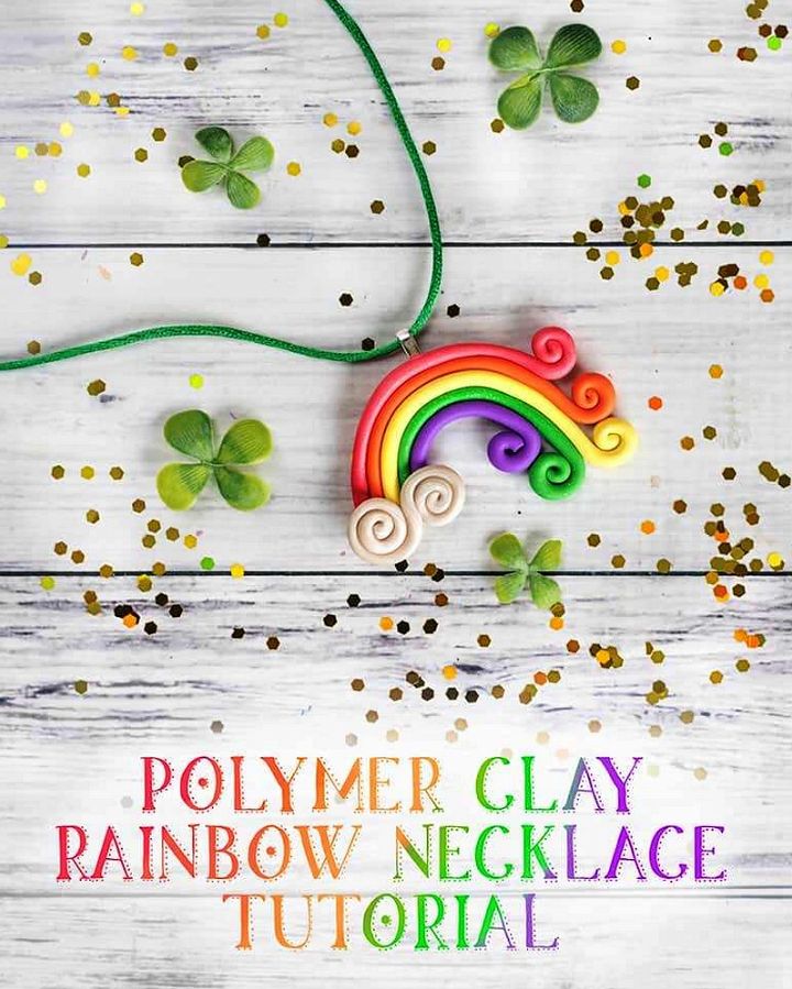 Polymer Clay Rainbow Necklace Tutorial