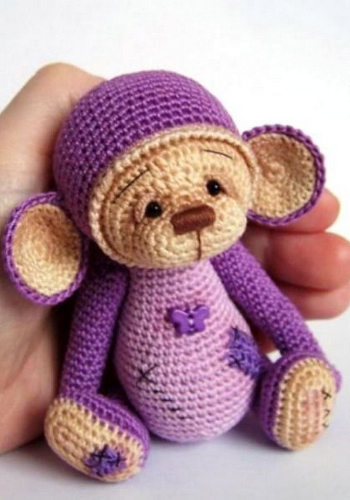 Purple Monkey Free Pattern