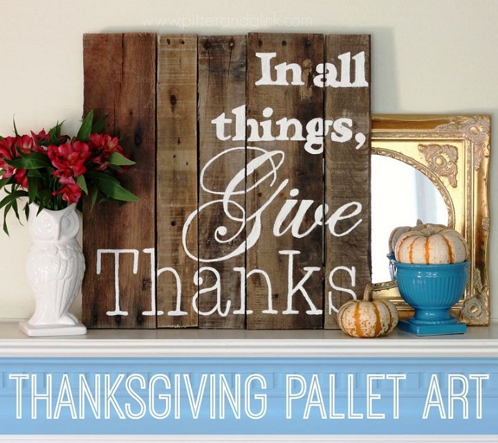 Thanksgiving Pallet Art A Pallet Canvas Giveaway
