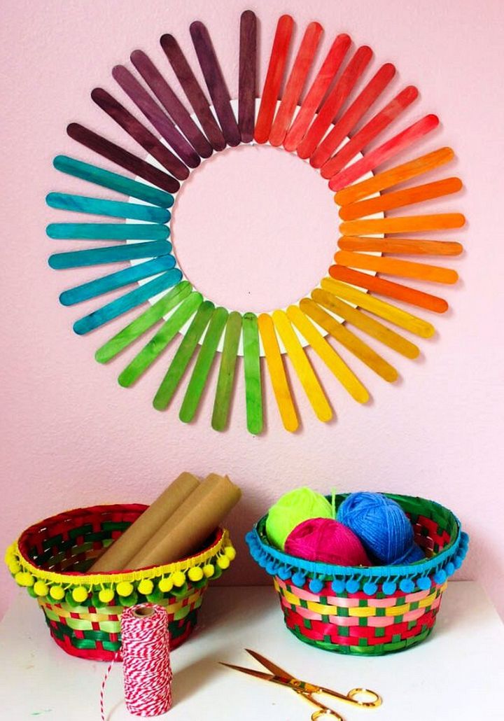 The Easiest Rainbow Wreath