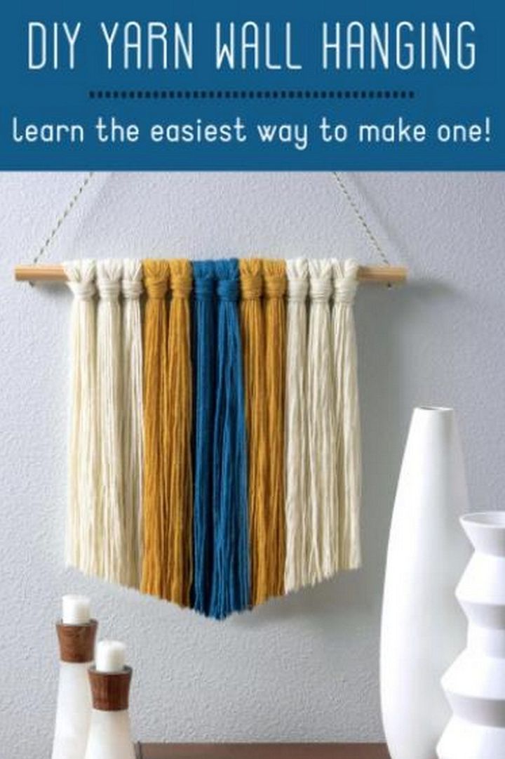 Yarn Wall Hanging on a Budget in a Few Easy Steps