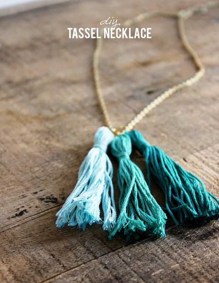 10 minute DIY Tassel Necklace Tutorial