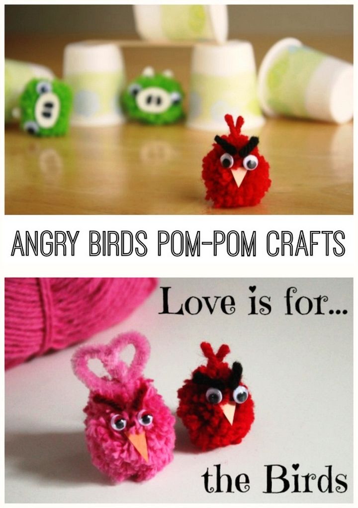 Angry Birds Pom Pom Craft