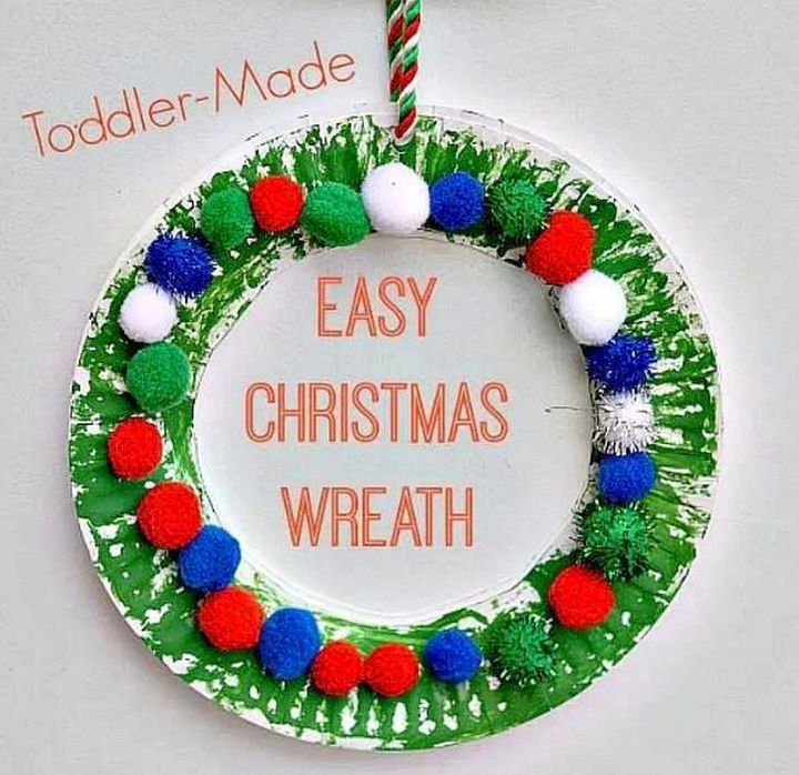 Christmas Crafts for Kids Easy Christmas Wreath for toddlers