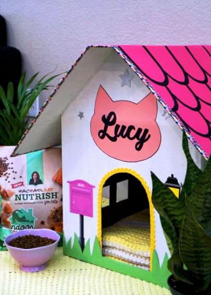 DIY Cardboard Cat House