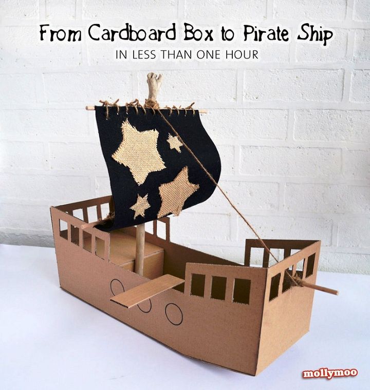 DIY Cardboard Pirate Ship