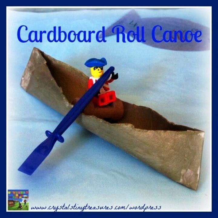 DIY Cardboard Roll Canoe Craft For Kids