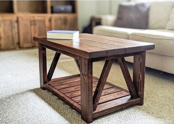DIY Coffee Table with Truss Sides