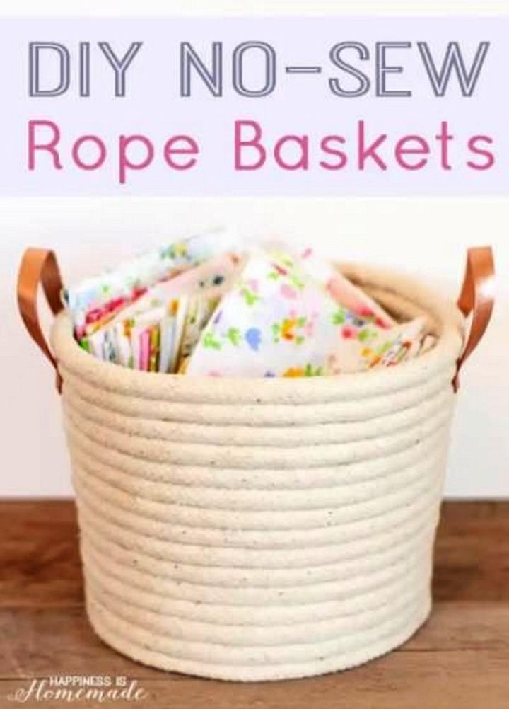 DIY Coiled Rope Baskets