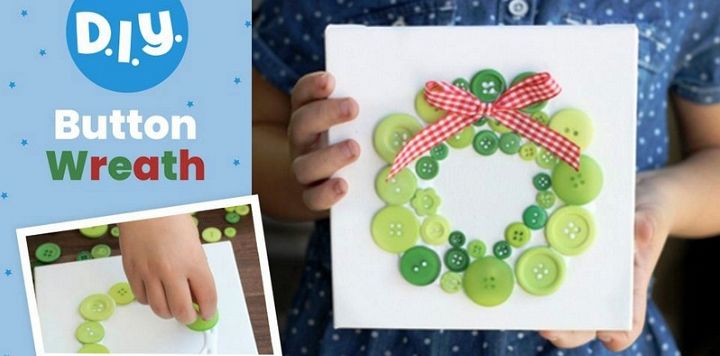 DIY Evergreen Button Wreath Craft