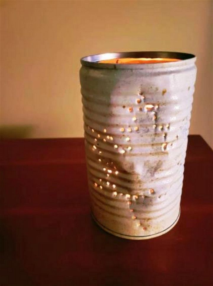 DIY Fall Tin Can Lantern