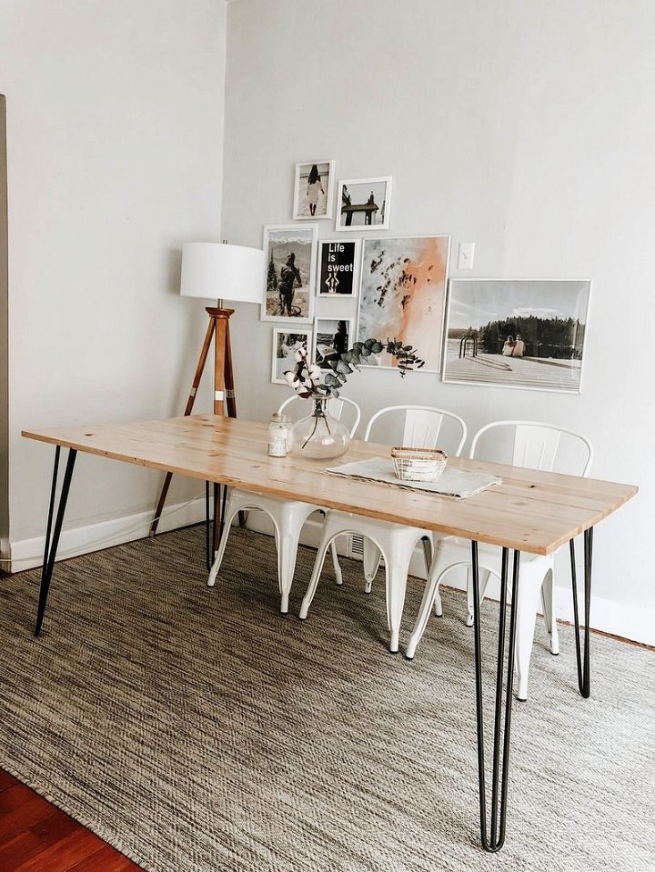 DIY Hairpin Dining Table