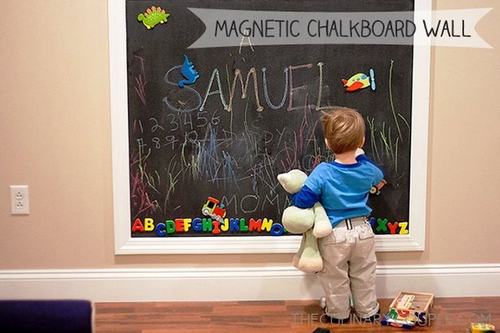 DIY Magnetic Chalkboard Wall