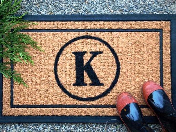 DIY Monogrammed Doormat