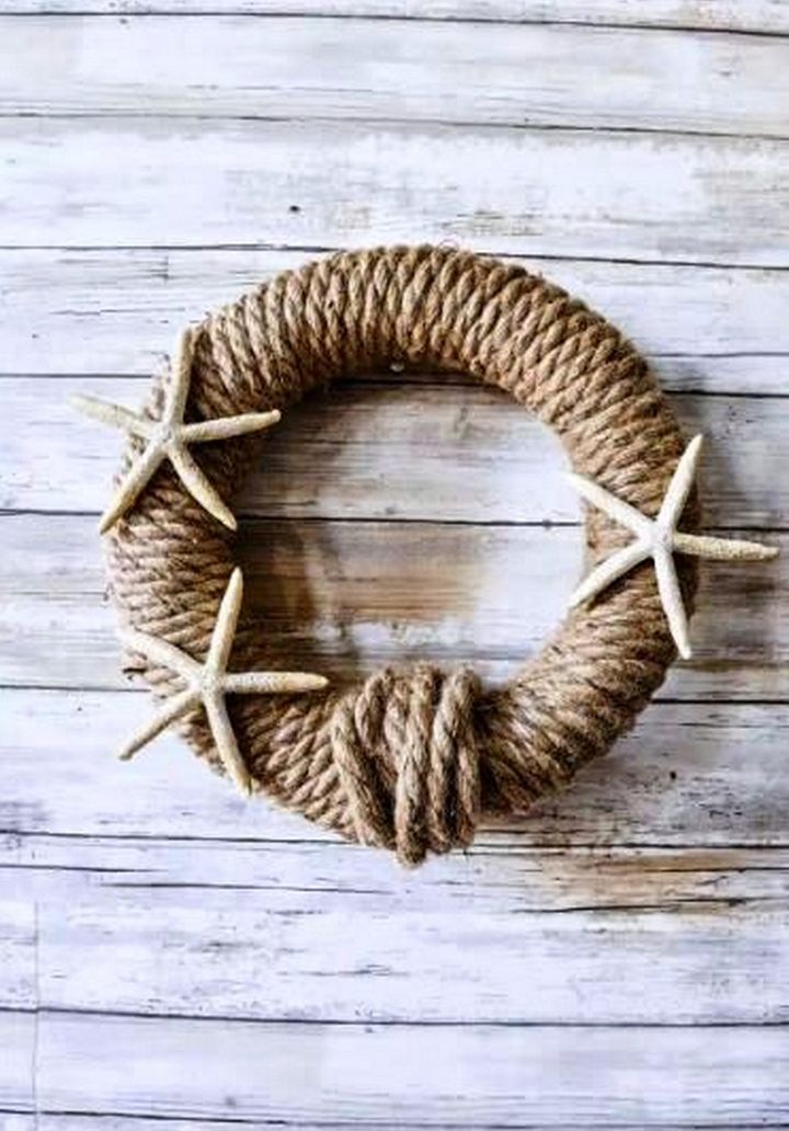 DIY Nautical Rope Wreath Dollar Tree Craft