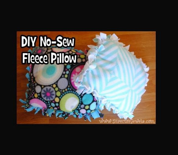 DIY No Sew Fleece Tie Doll Pillow Tutorial