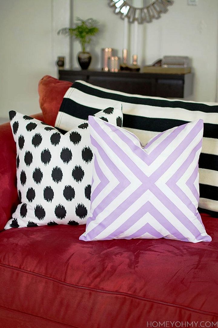 DIY No Sew Pillow Covers