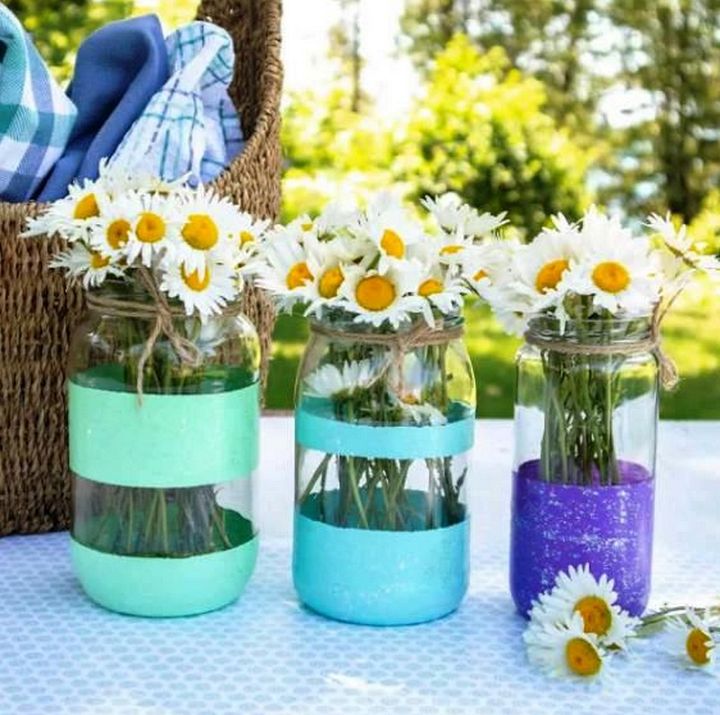 DIY Painted Mason Jars