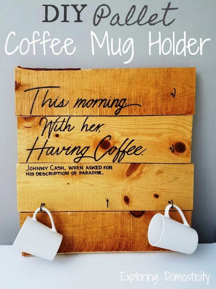 DIY Pallet Project And Personalized Mugs