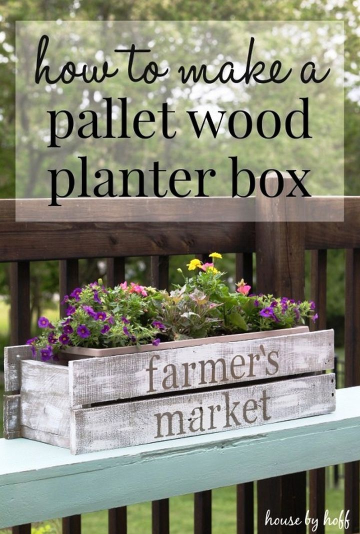 DIY Pallet Wood Planter Box