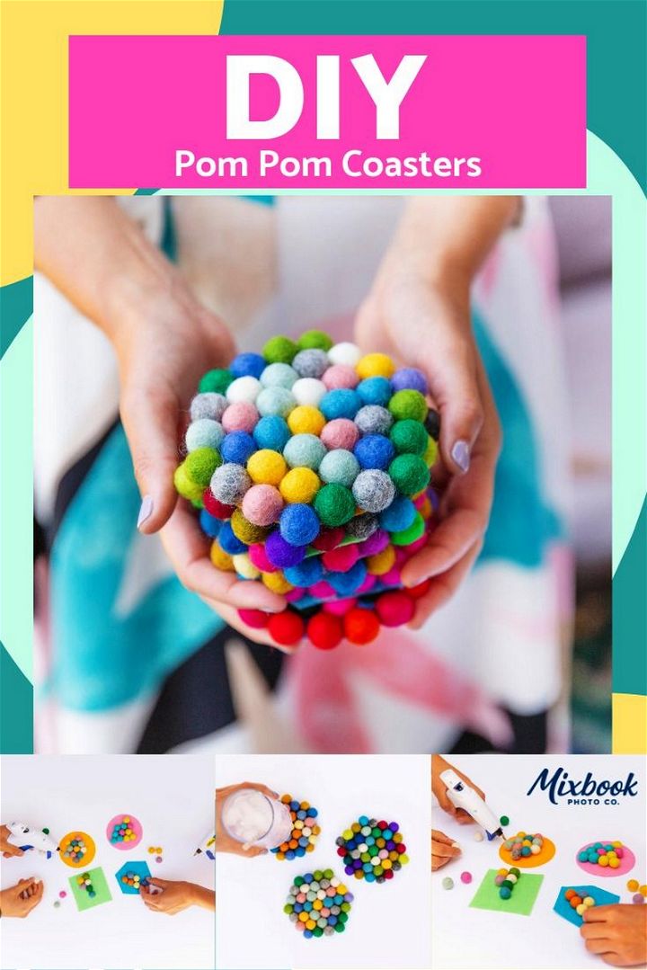 DIY Pom Pom Coaster