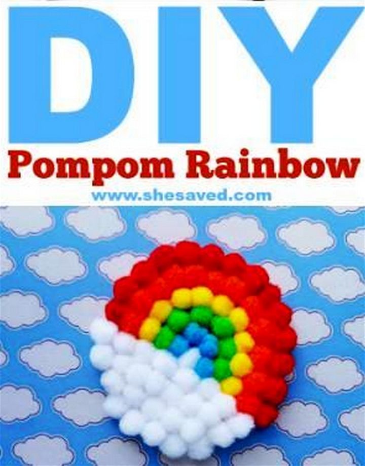 DIY Pom Pom Rainbow Idea