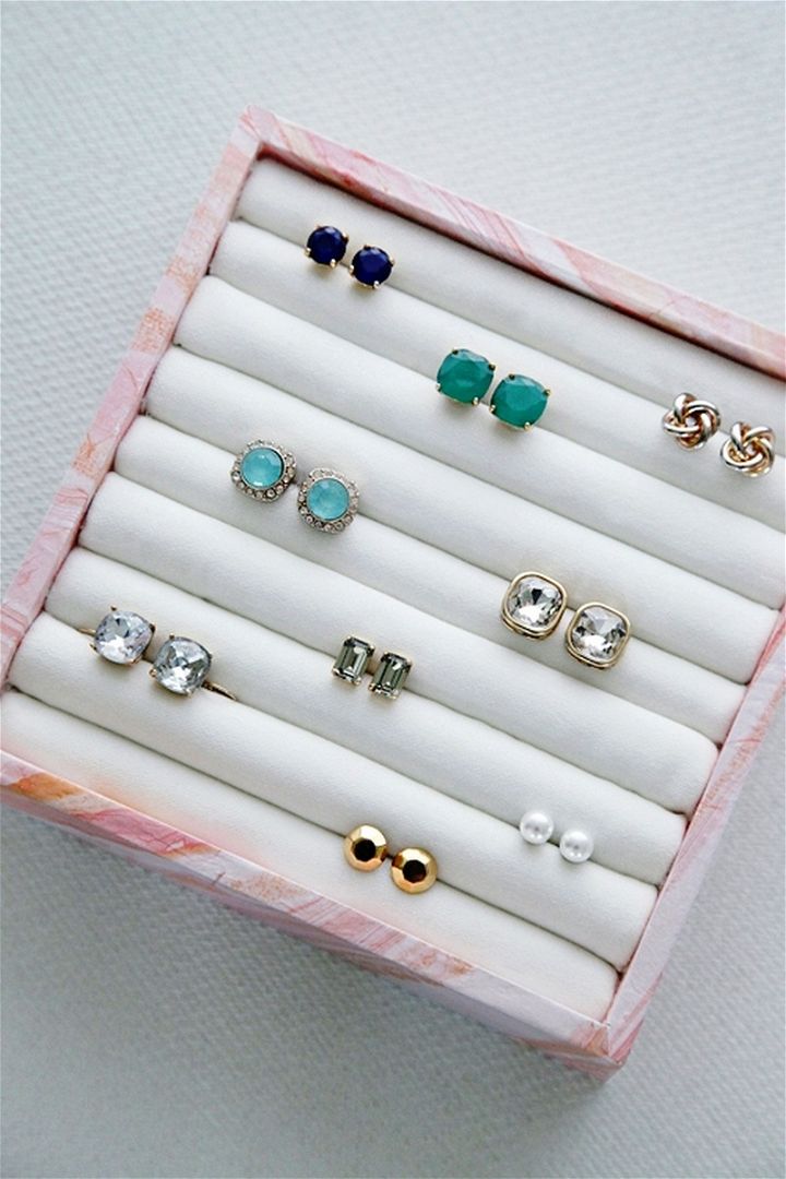 DIY Ring And Earring Jewelry Organizer
