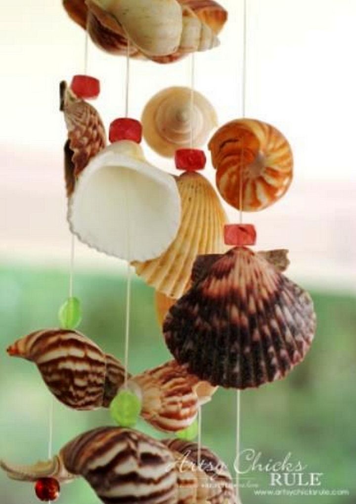 DIY Seashell And Bead Wind Chime