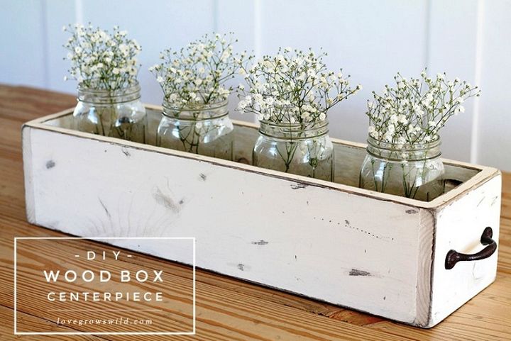 DIY Wood Box Centerpiece