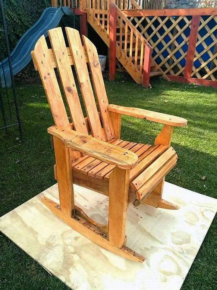 DIY Wood Pallet Rocking Chair Plan