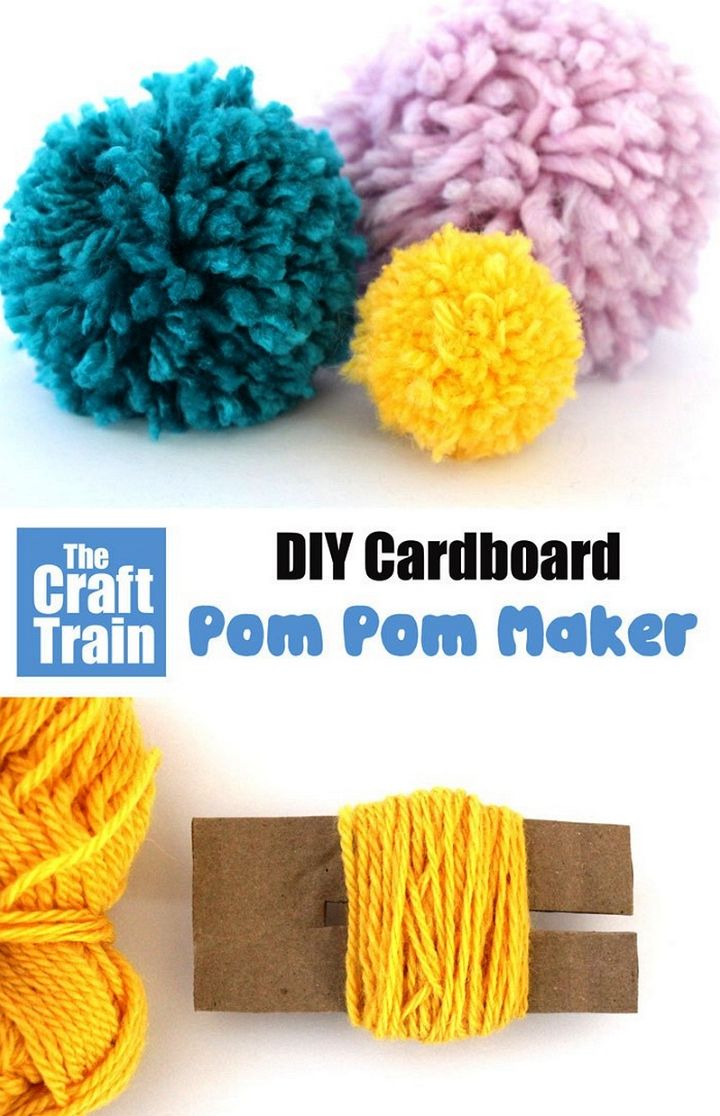 DIY cardboard pom pom maker