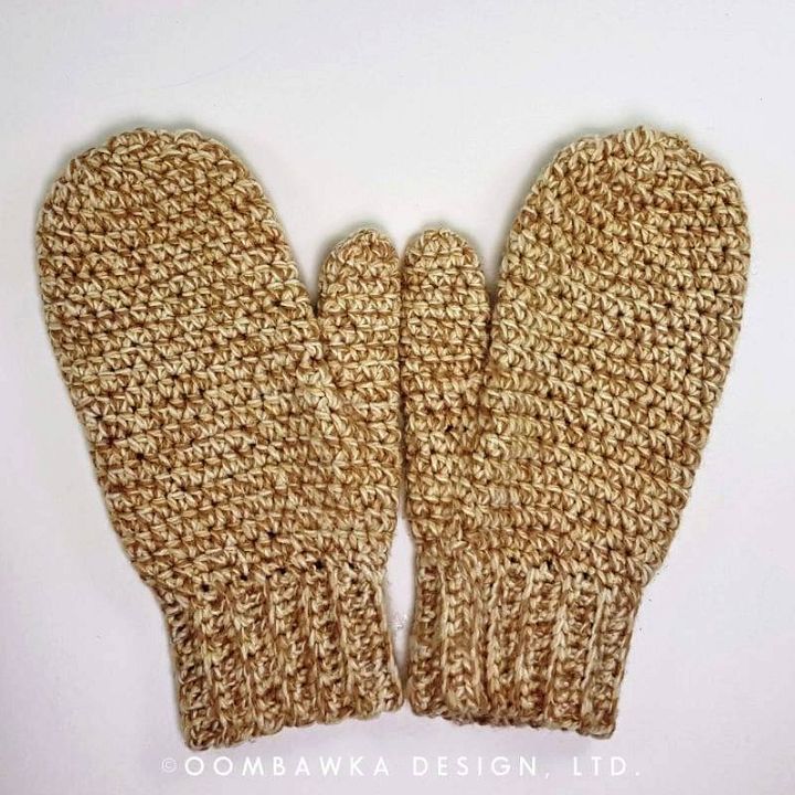 Daddys Simply Easy Mittens A Free Crochet Pattern