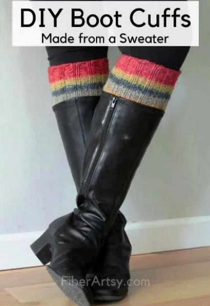 Easy DIY Boot Toppers From A Sweater