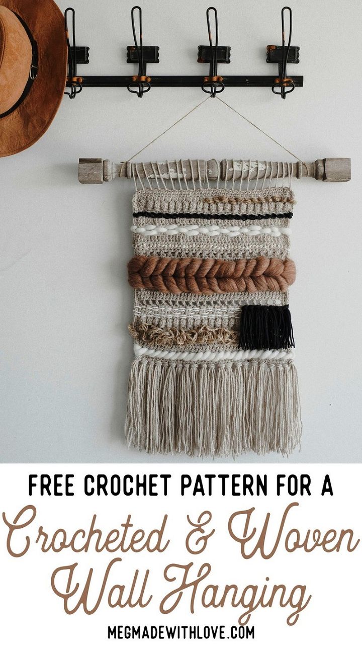 Free Crochet Pattern for a Crocheted Woven Wall Hanging