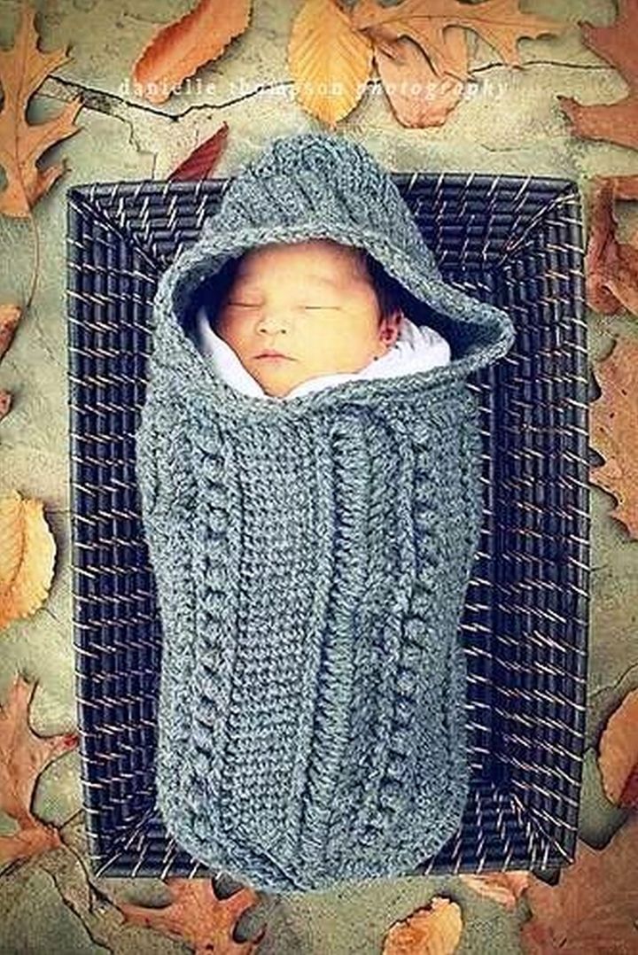 Hooded Baby Cocoon Crochet Pattern Free