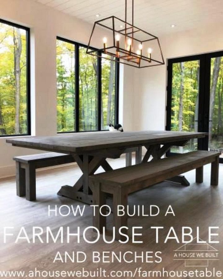 How To Build A Farmhouse Table And Benches