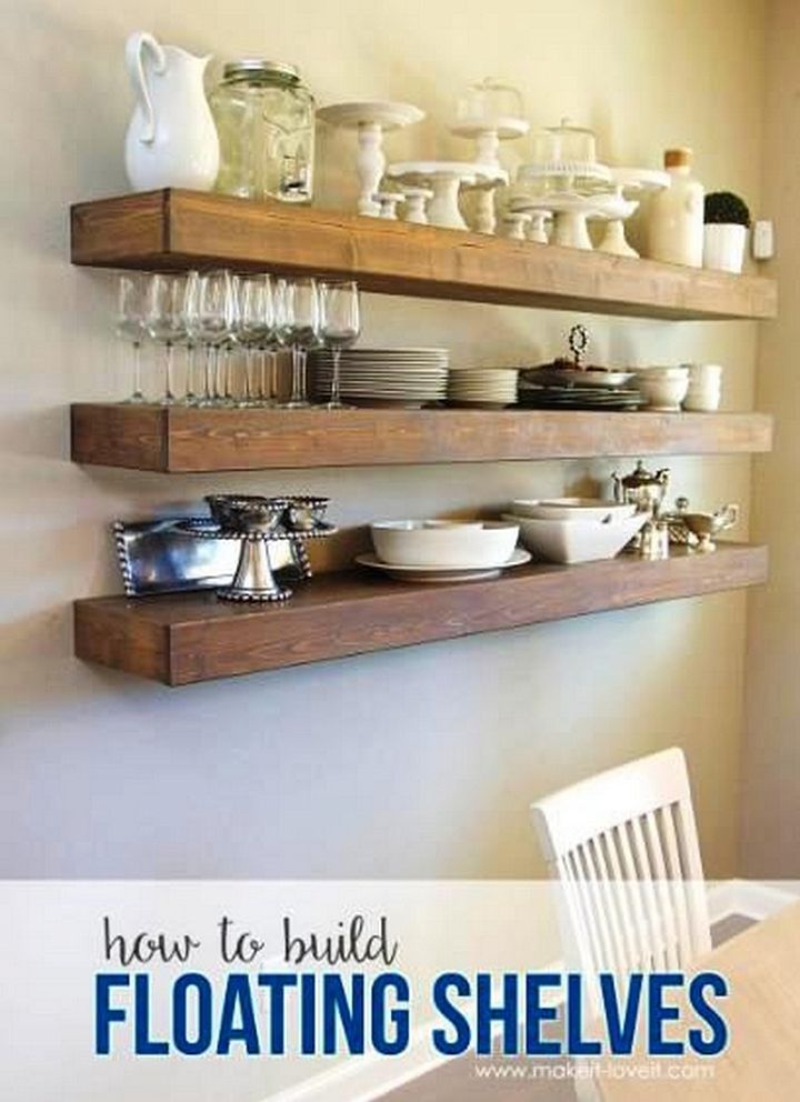 How To Build Simple Floating Shelves For Any Room In The House