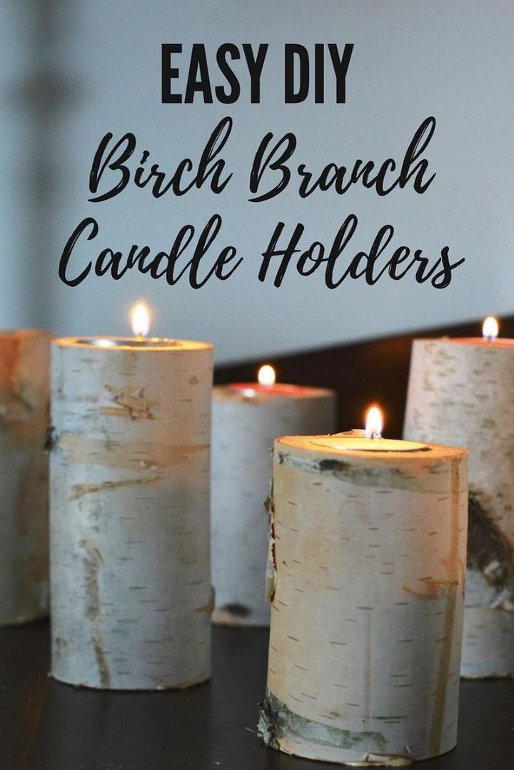 How To Make A DIY Candle Holder From A Birch Branch