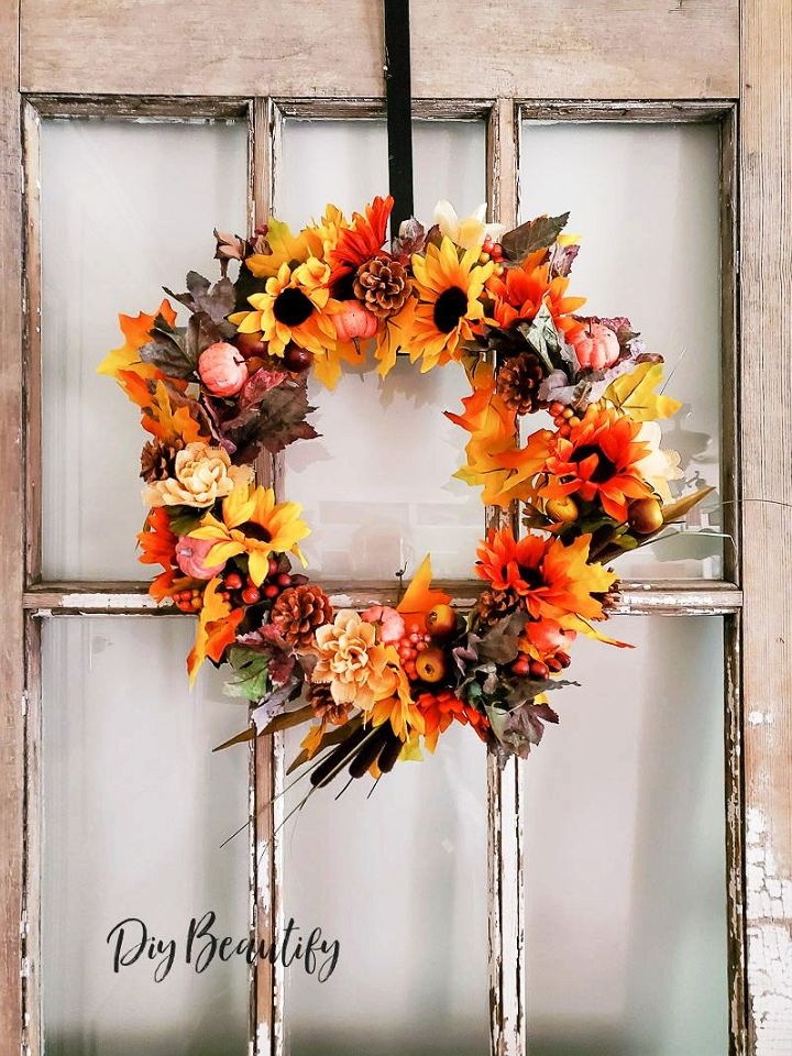 How To Make A Dollar Store Fall Wreath
