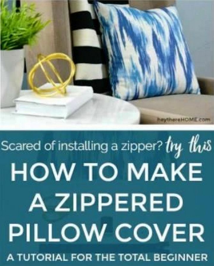 How To Make A Zippered Pillow Case For The Total Beginner