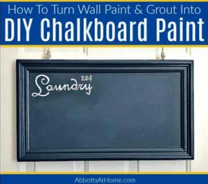 How To Make Chalkboard Paint With Grout